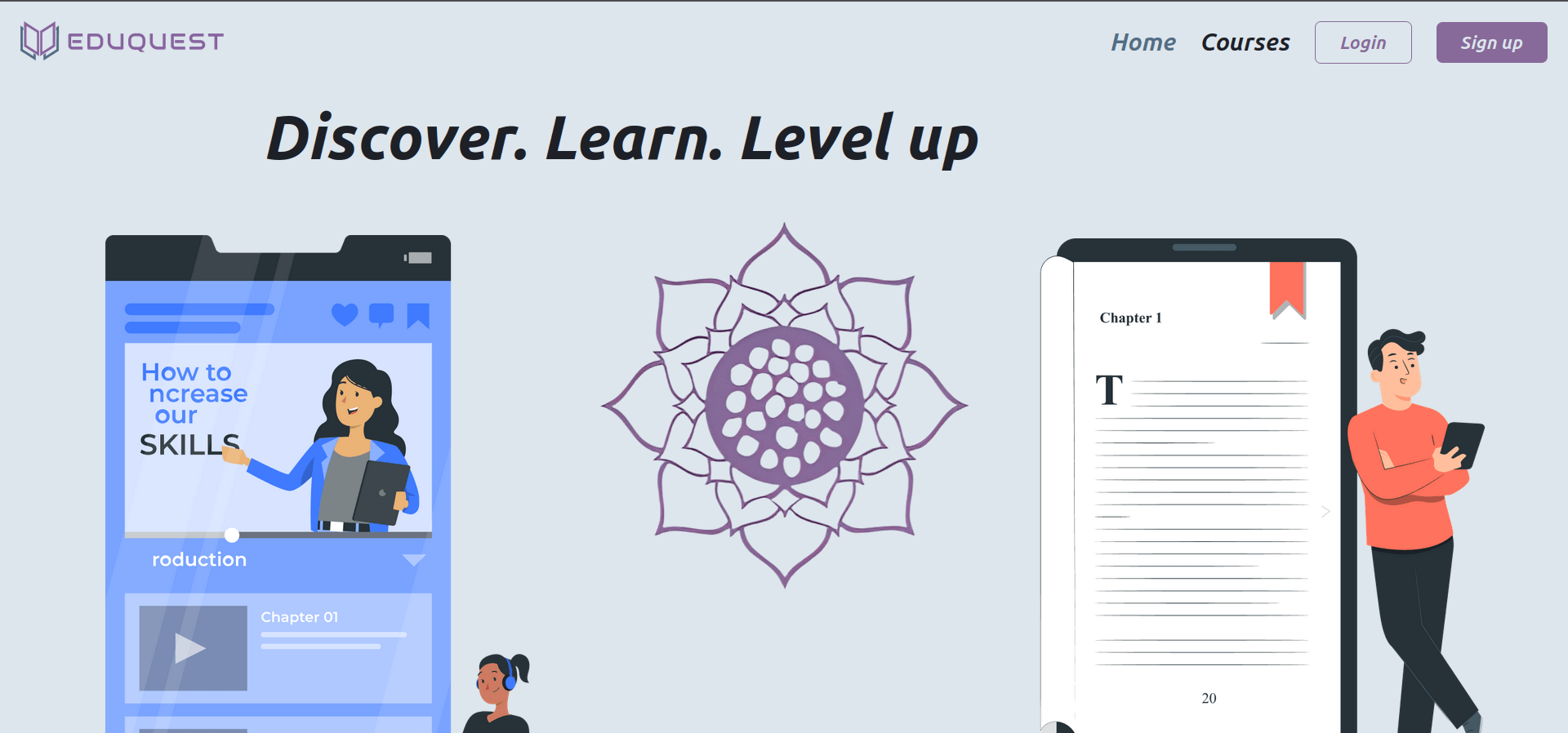 eduquest home page screenshot